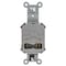 Hubbell Wiring Device-Kellems Straight Blade Receptacle, 5-20R, 20 A, 125V AC, 2 Pole, 3 Wire, Grounded SNAP5361GY - alternate 2